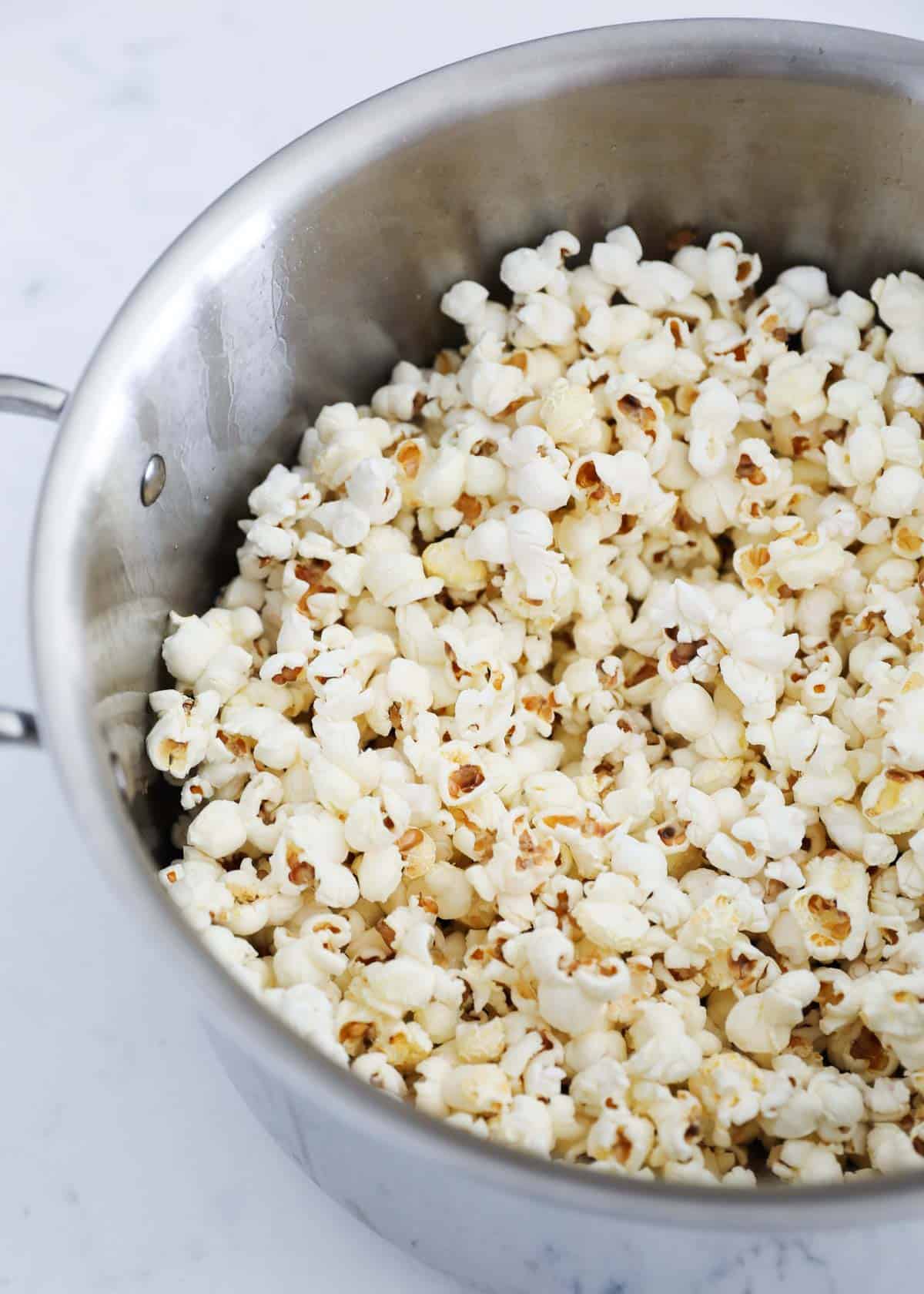 EASY Stovetop Popcorn in 5 Minutes - I Heart Naptime