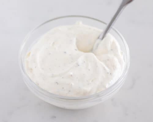 ranch sauce in bowl