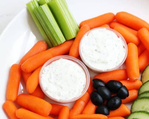 close up of halloween veggie tray