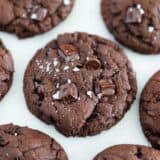 Brownie cookies on counter.