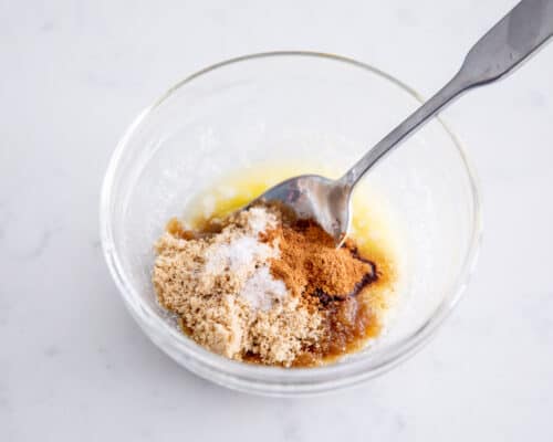 candied yam sugar topping in bowl