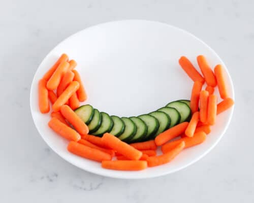 carrots and cucumber on plate