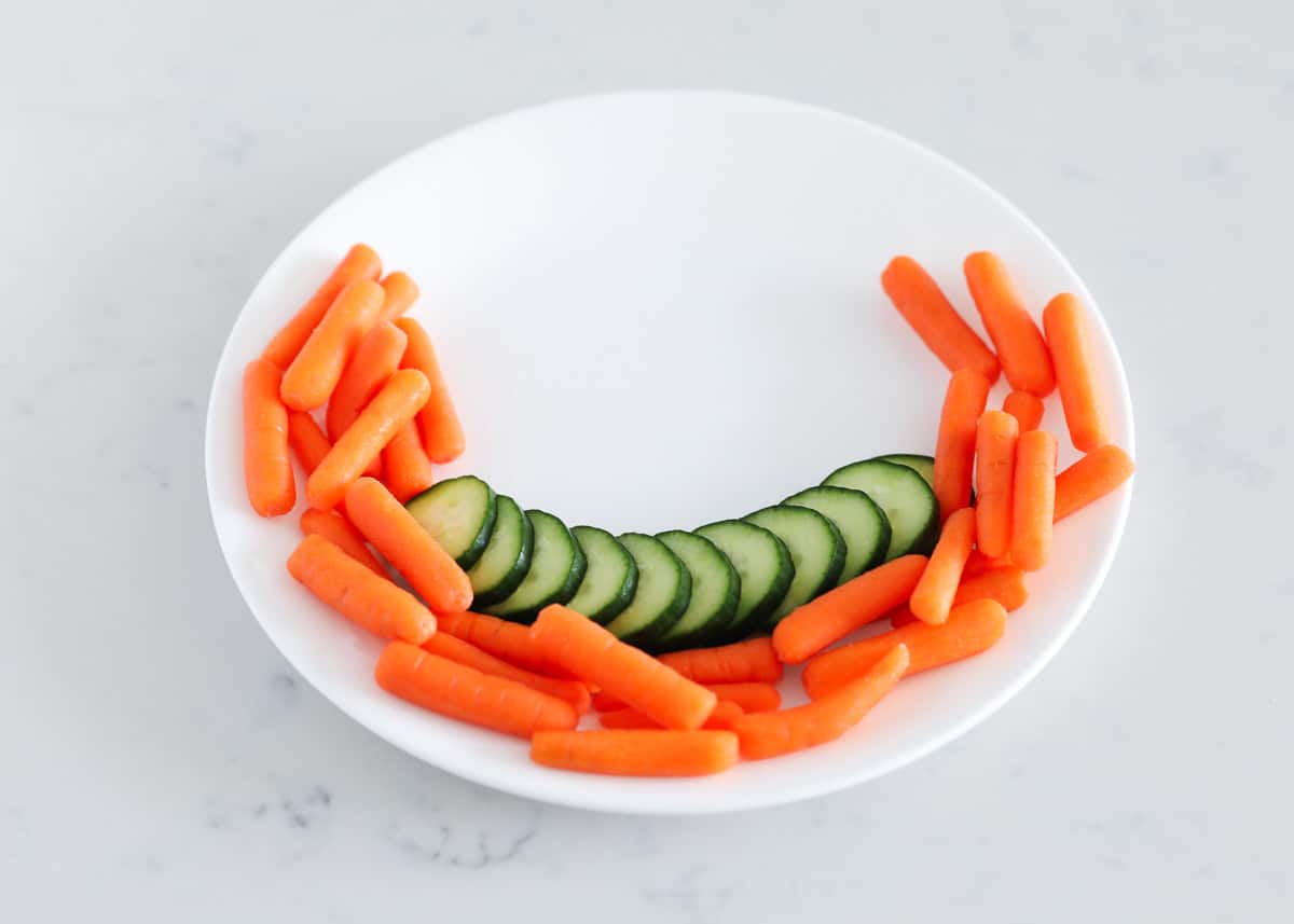 carrots and cucumber on plate