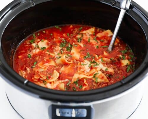lasagna soup in crockpot