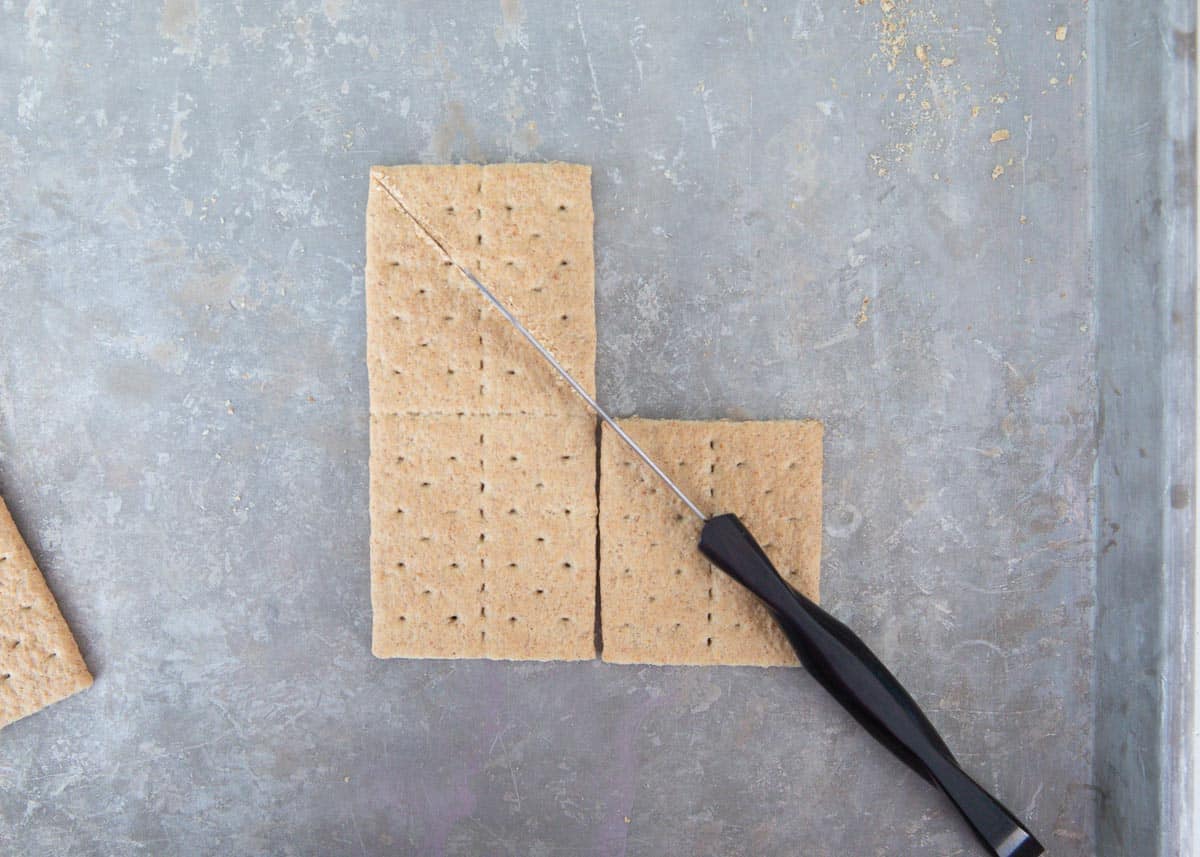 cutting graham crackers