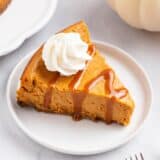 slice of pumpkin cheesecake