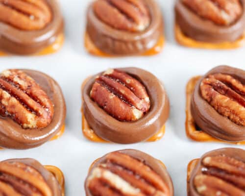 pecan pressed on top of rolo