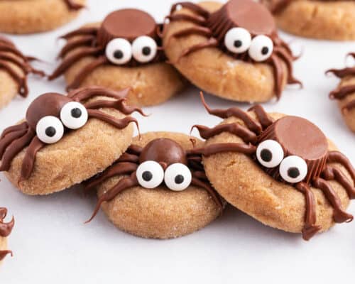 spider cookies on counter