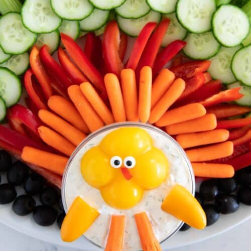 Thanksgiving Turkey Veggie Tray - I Heart Naptime