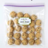 cookie dough balls in a zip top bag