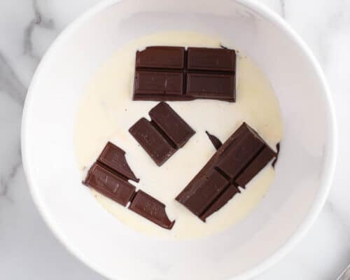 cream and chocolate in bowl