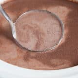 ladle full of hot chocolate