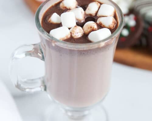 cup full of hot chocolate