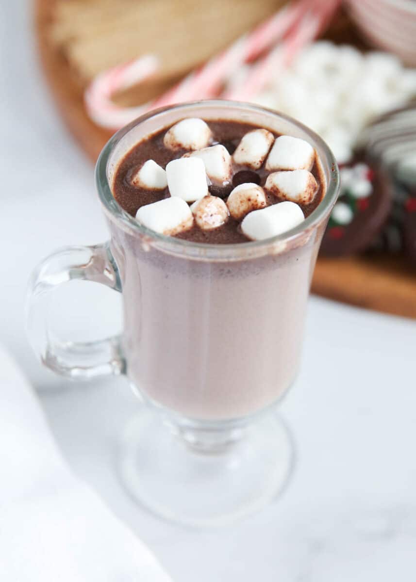 cup full of hot chocolate