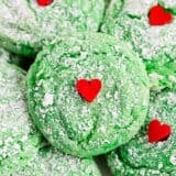 grinch cookies with heart