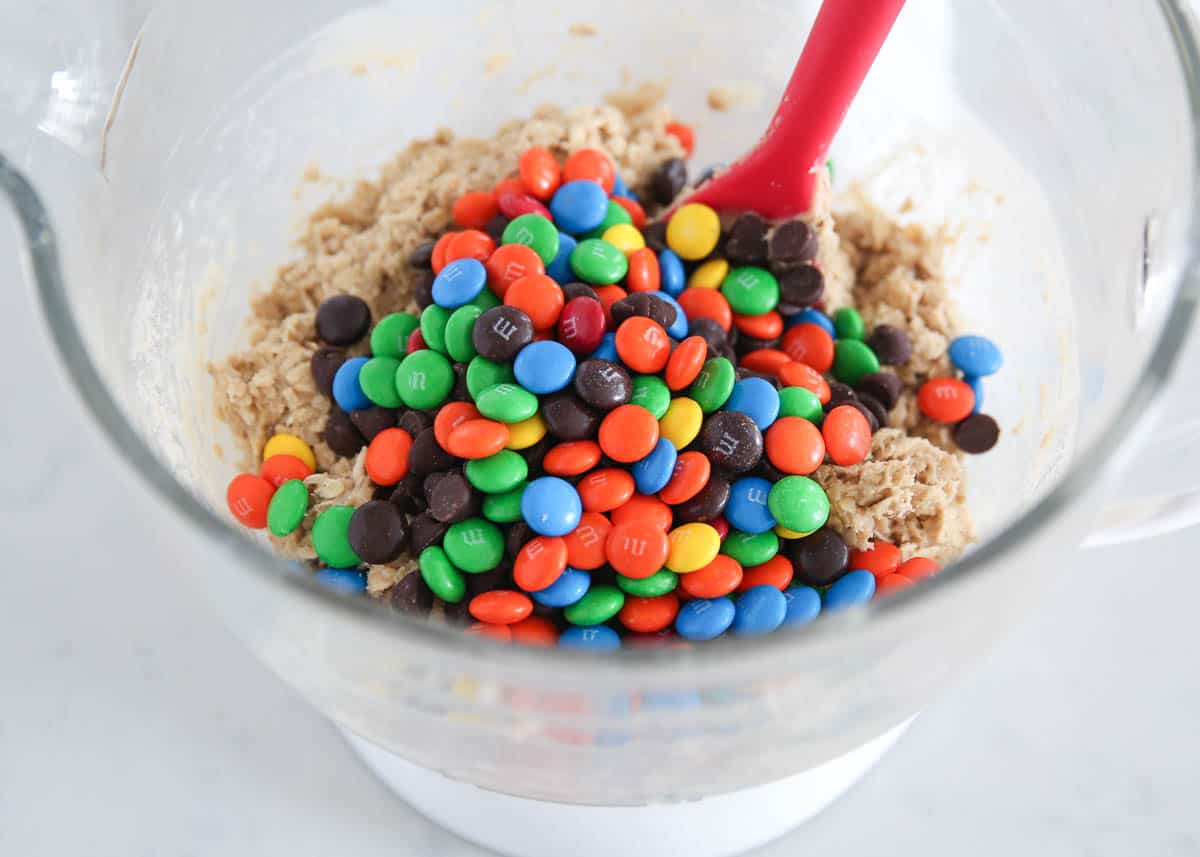 m&m's inside of bowl
