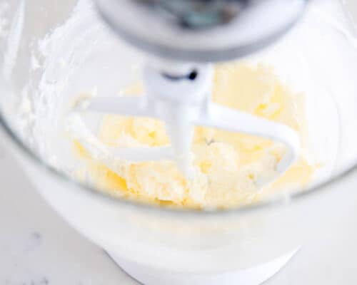 whipping butter in glass bowl