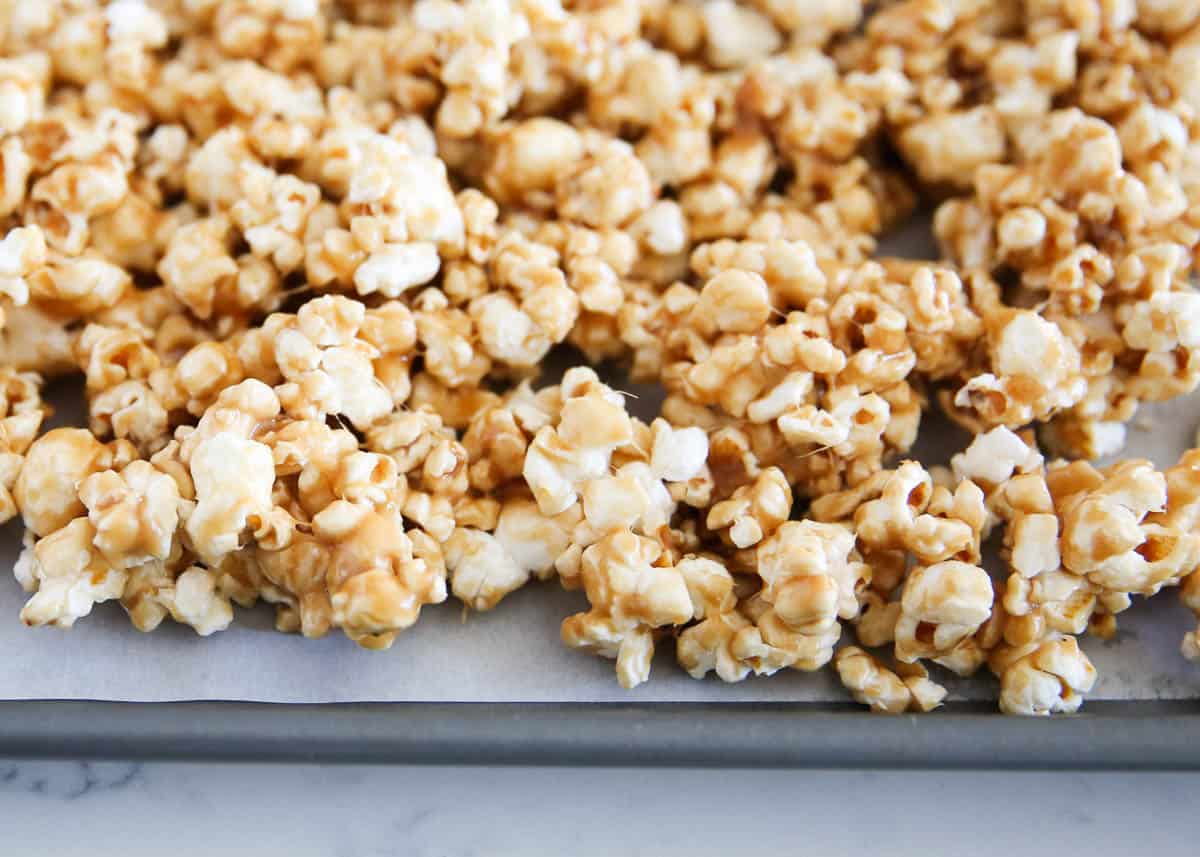 EASY Caramel Popcorn Balls (made in the microwave!) - I Heart Naptime