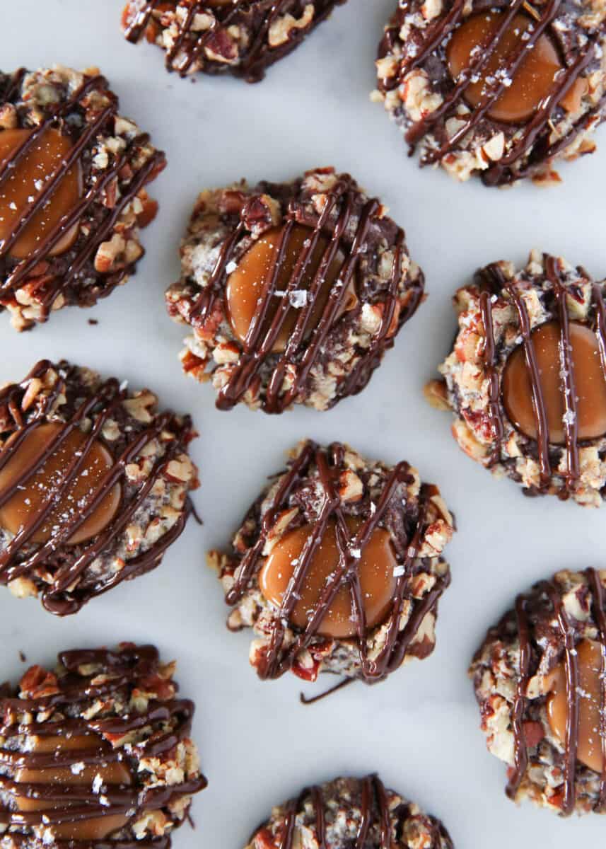 turtle cookies on counter