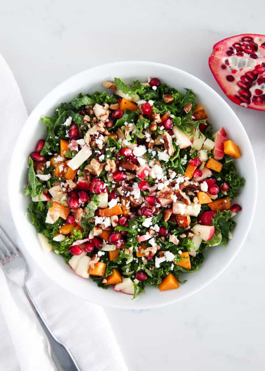 winter salad in bowl