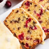 cranberry orange bread sliced