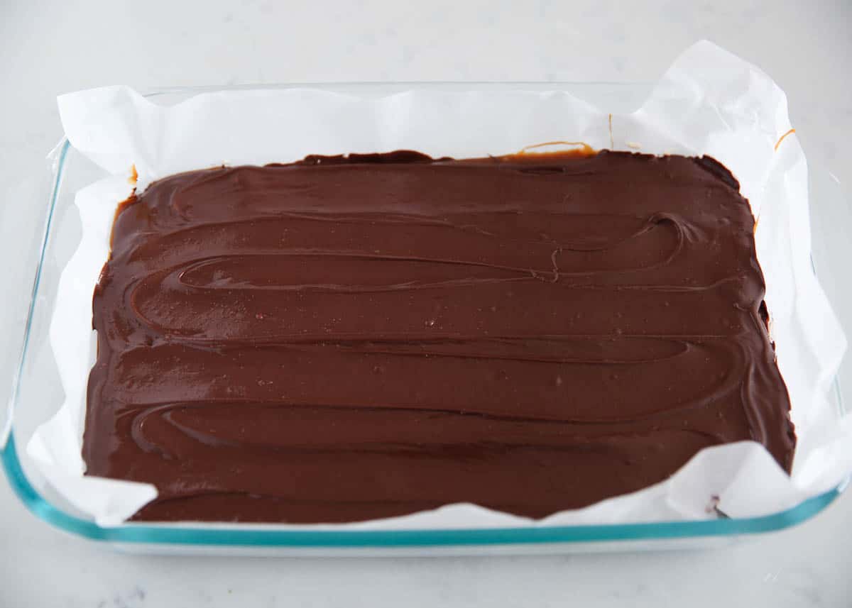 chocolate in baking dish