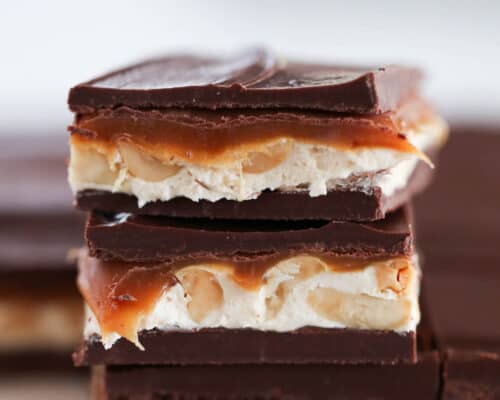 stacked snickers bars