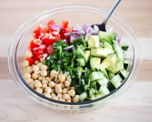 vegetables in glass bowl