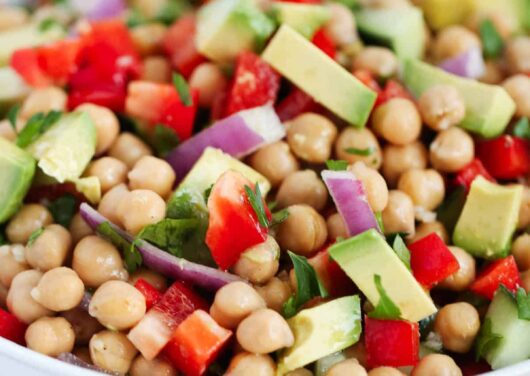 chickpea salad in bowl