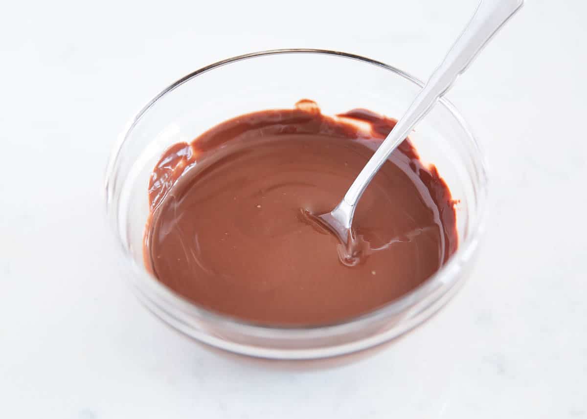 melted chocolate in bowl