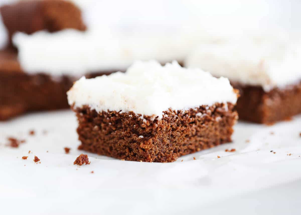 gingerbread bar on counter