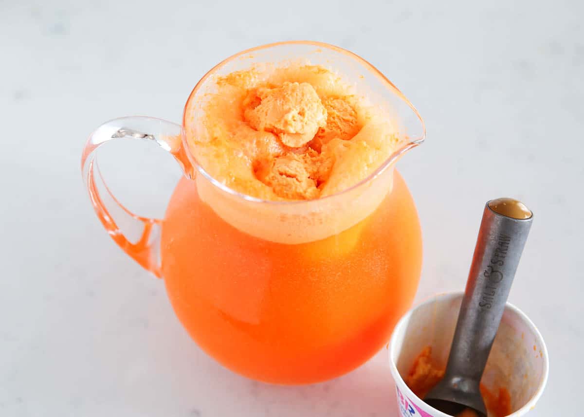 Make this orange Halloween party pitcher cocktail for a crowd