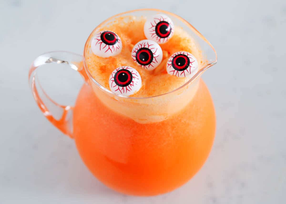 3-Ingredient Halloween Punch with Orange Sherbet