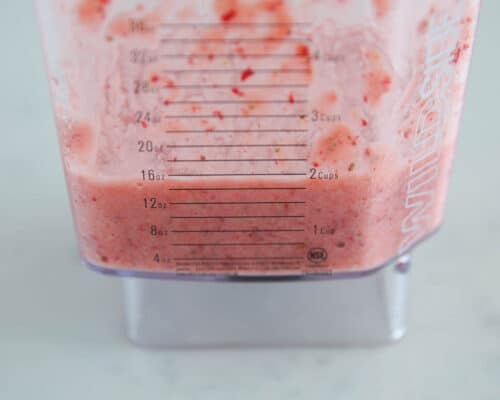 strawberry puree in blender