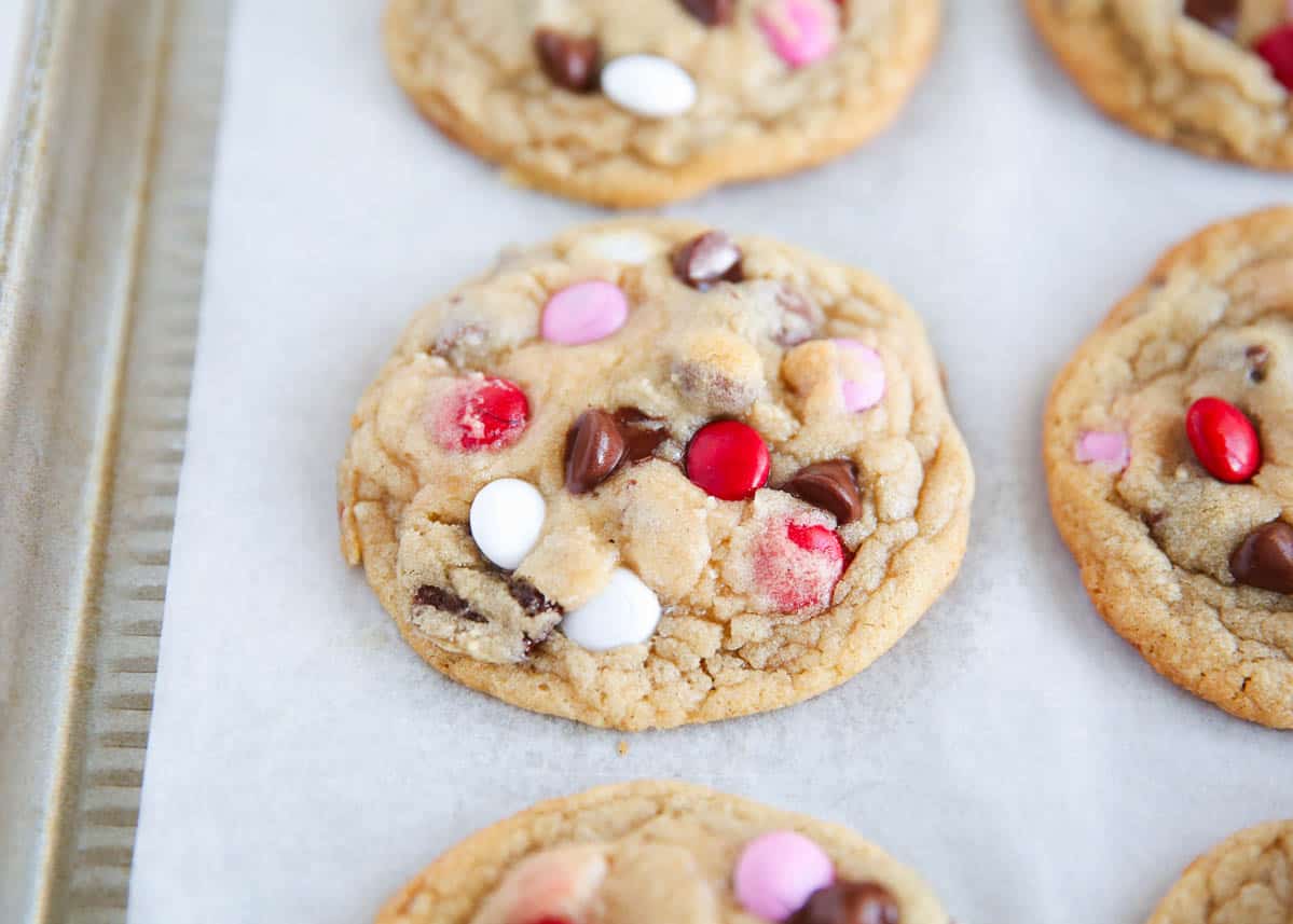 Chocolate M&M Cookies - I Heart Naptime