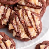 german chocolate cookies on plate