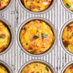 cooked egg cups in muffin pan