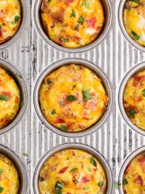 cooked egg cups in muffin pan