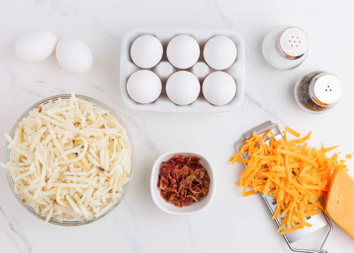 egg cups ingredients on counter