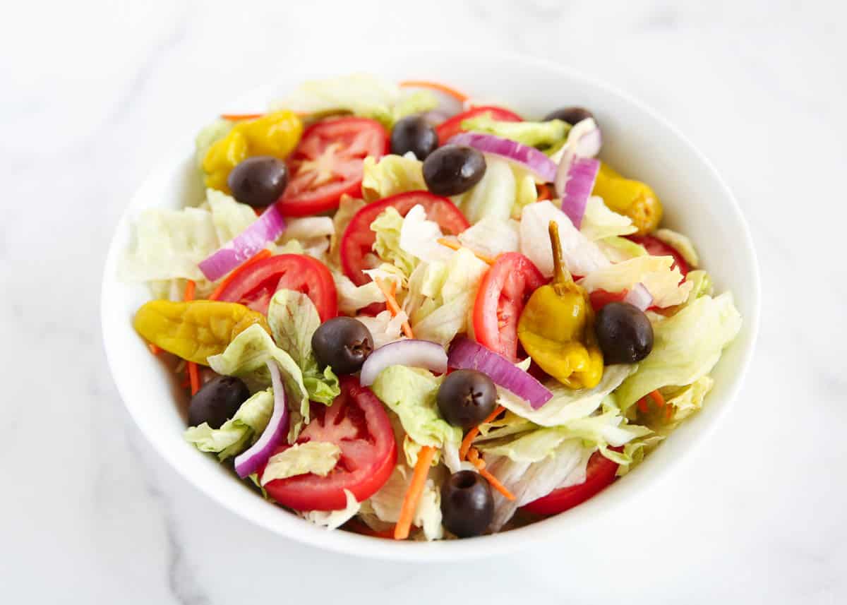 salad ingredients in bowl