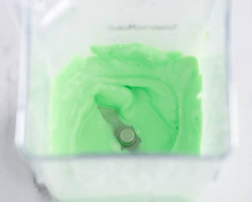 green ice cream in blender