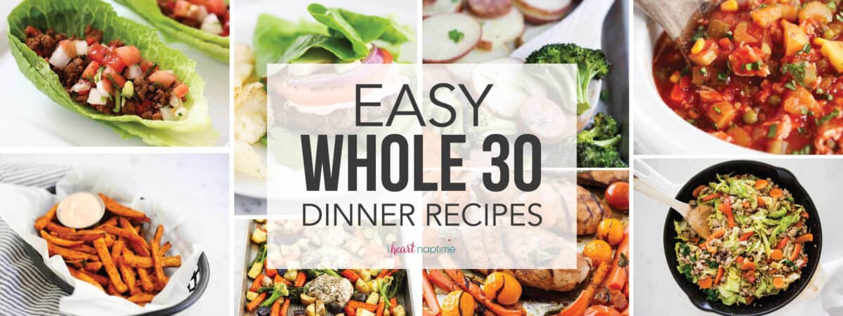 whole 30 dinner recipes collage