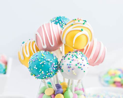 easter cake pops in cup