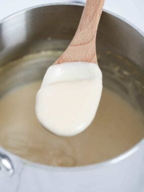 spoonful of bechamel sauce