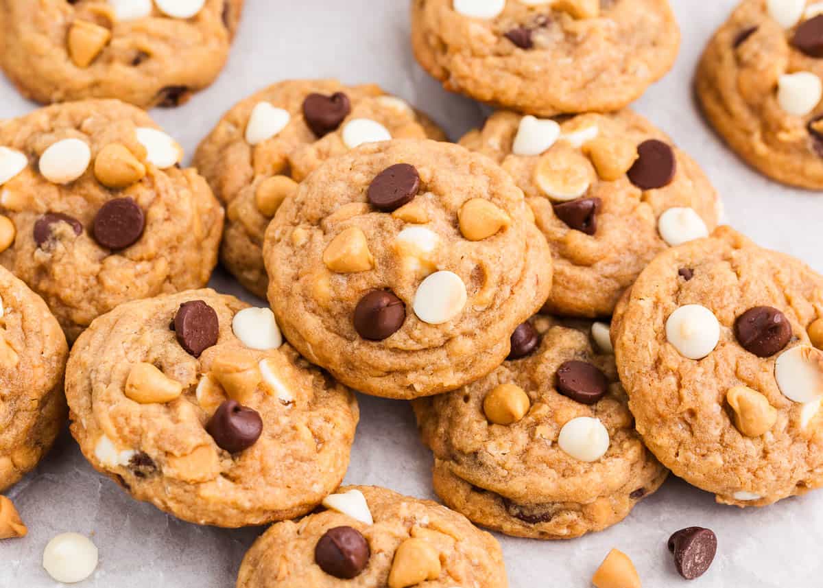 butterscotch pudding cookies on counter