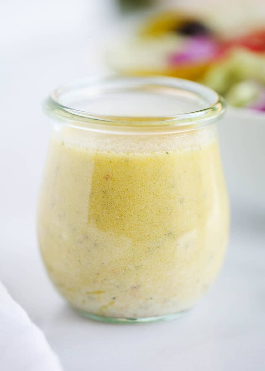 olive garden salad dressing in glass jar