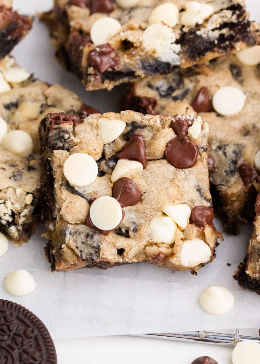 oreo cookie bars on counter