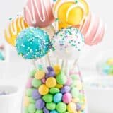 easter cake pops in cups