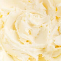 lemon cream cheese frosting in bowl