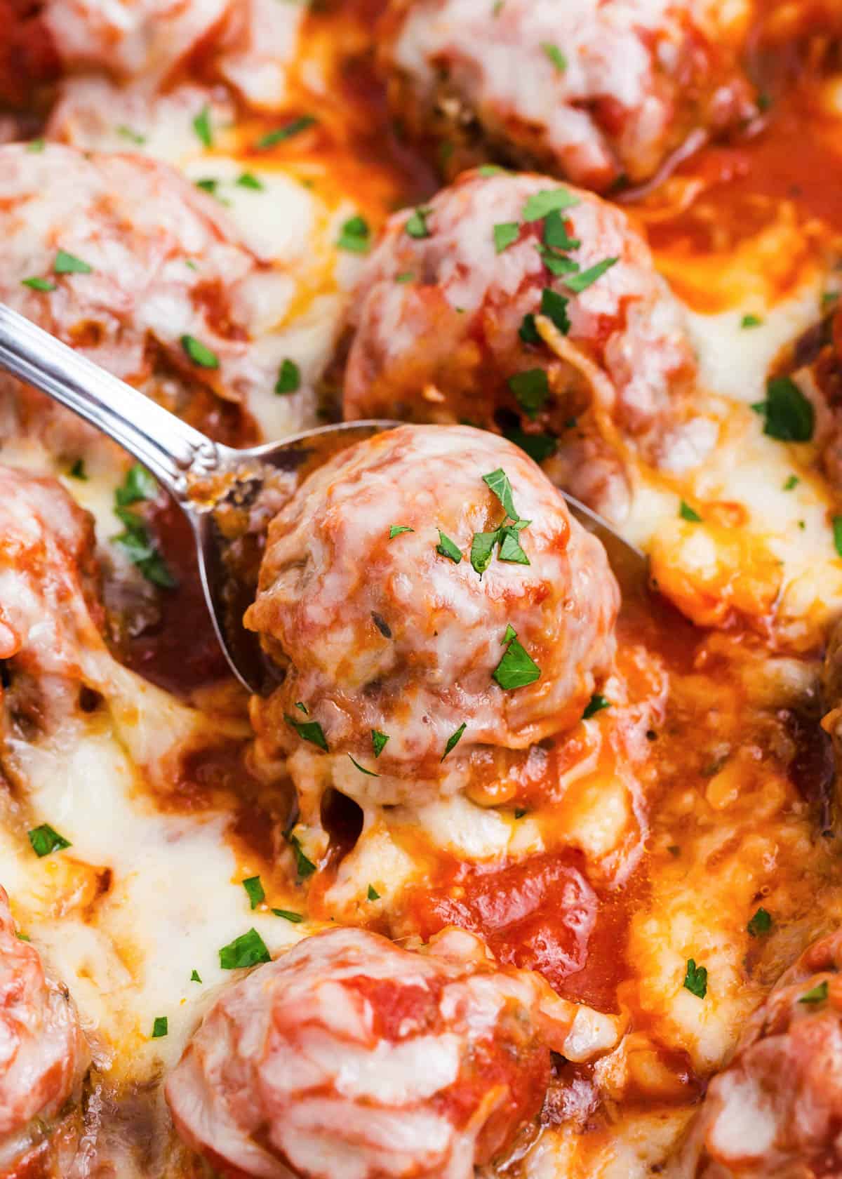 spoonful of meatball casserole